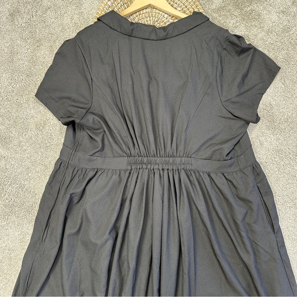 Modcloth Women’s Lively Identity ShortSleeve Dress V-Neck in Black Plus Size 4X - Picture 8 of 13